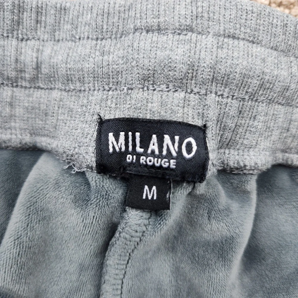Milano Di Rouge Men Heather Gray Jogger Sweatpants Size Medium Streetwear Fleece